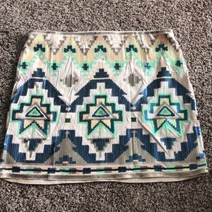 Express sequin mini skirt